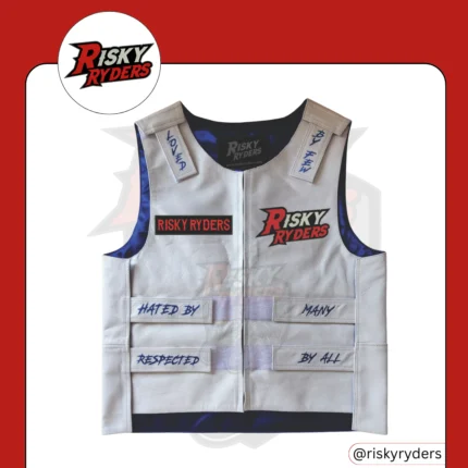 LEATHER BIKER VEST| RISKY RYDERS