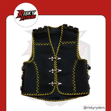 LEATHER BIKER VEST| RISKY RYDERS