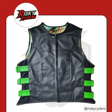 LEATHER BIKER VEST| RISKY RYDERS