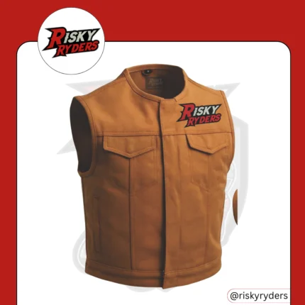LEATHER BIKER VEST| RISKY RYDERS