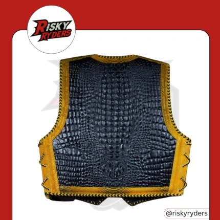 LEATHER BIKER VEST| RISKY RYDERS